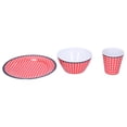 thumbnail image 4 of Red Grids Salad Plate Set Imitation Porcelain Fruit Snake Plate for Home Restaurant Hotel, 4 of 14
