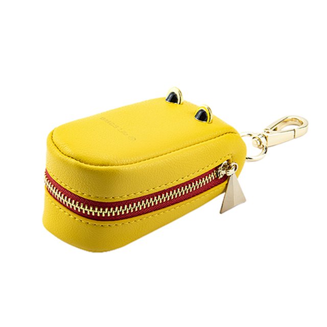 xiaxaixu Universal Car Key Case Holder, Cute Crocodile Microfiber Leather Car Smart Key Fob Cover with Hook and Keyring Zipper Bag