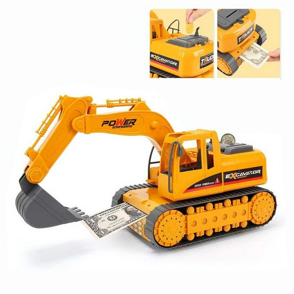 FZFLZDH Coin Bank Piggy Bank Excavator with Password or Fingerprint Lock, Large Electronic Paper Money Scroll Saving Piggy Banks