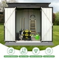 thumbnail image 5 of Aukfa Outdoor Storage Shed, 6 X 4 FT Metal Garden Shed, Waterproof Tool Shed for Backyard Patio, White, 5 of 8