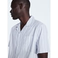 thumbnail image 4 of Free Assembly Men's Striped Cotton Camp Shirt with Short Sleeves, Sizes S-3XL, 4 of 5