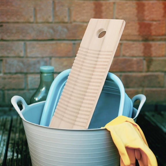Homoyoyo Solid Wood Laundry Washboard for Hand Washing Clothes, Sturdy Design for Deep and Effective Cleaning