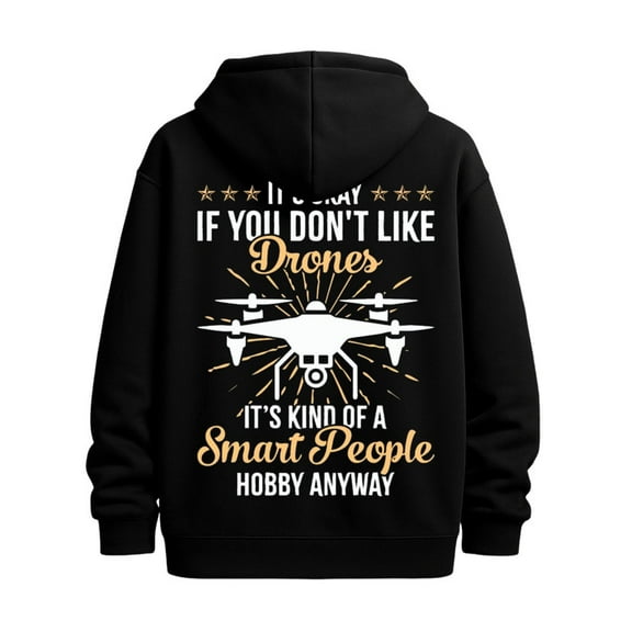 Drone Enthusiast Hoodie funny hoodies funny humor men sweatshirts black Everyday sweatshirt for the office, dates and outings graphic husband Trendy Unisex Shirt Crewneck tshirts