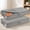 Grey-Rigid-2pcs, variant on 3-Inch High Under Bed Storage Containers, Foldable Low Profile Bins with Lid & Zipper, Shallow Space Saver for Clothes, Toys, and Organizing, 2-Pack, Gray