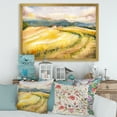 thumbnail image 3 of Designart 'Golden Grass Fields of Tuscany Italy' Country Framed Art Print, 3 of 4