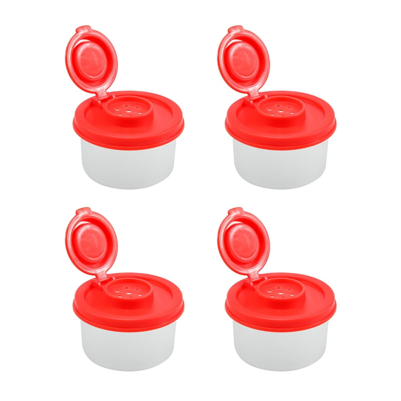 Salt and Pepper Shakers Moisture Proof Salt Shaker with Red Covers Lids ...