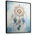 thumbnail image 2 of Designart "Tranquil White And Blue Dreamcatcher I" Dream catcher Floater Framed Canvas Prints, 2 of 5