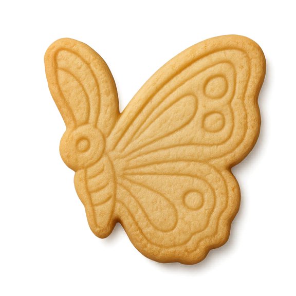 Mighty Gadget Side Butterfly Cookie Cutter & Stamp - 4x3.9" Elegant Design for Nature Lovers Baking (Random Color)