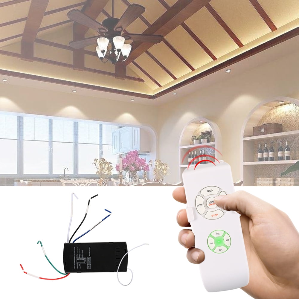 Universal 30M Wireless Ceiling Fan Lamp Light Remote Control Receiver Kit 
