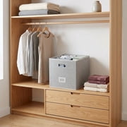 Better Homes & Gardens Cube Storage Bin with Handles, 12.75in W x 15in D x 12.75in H - Polyester & Cotton