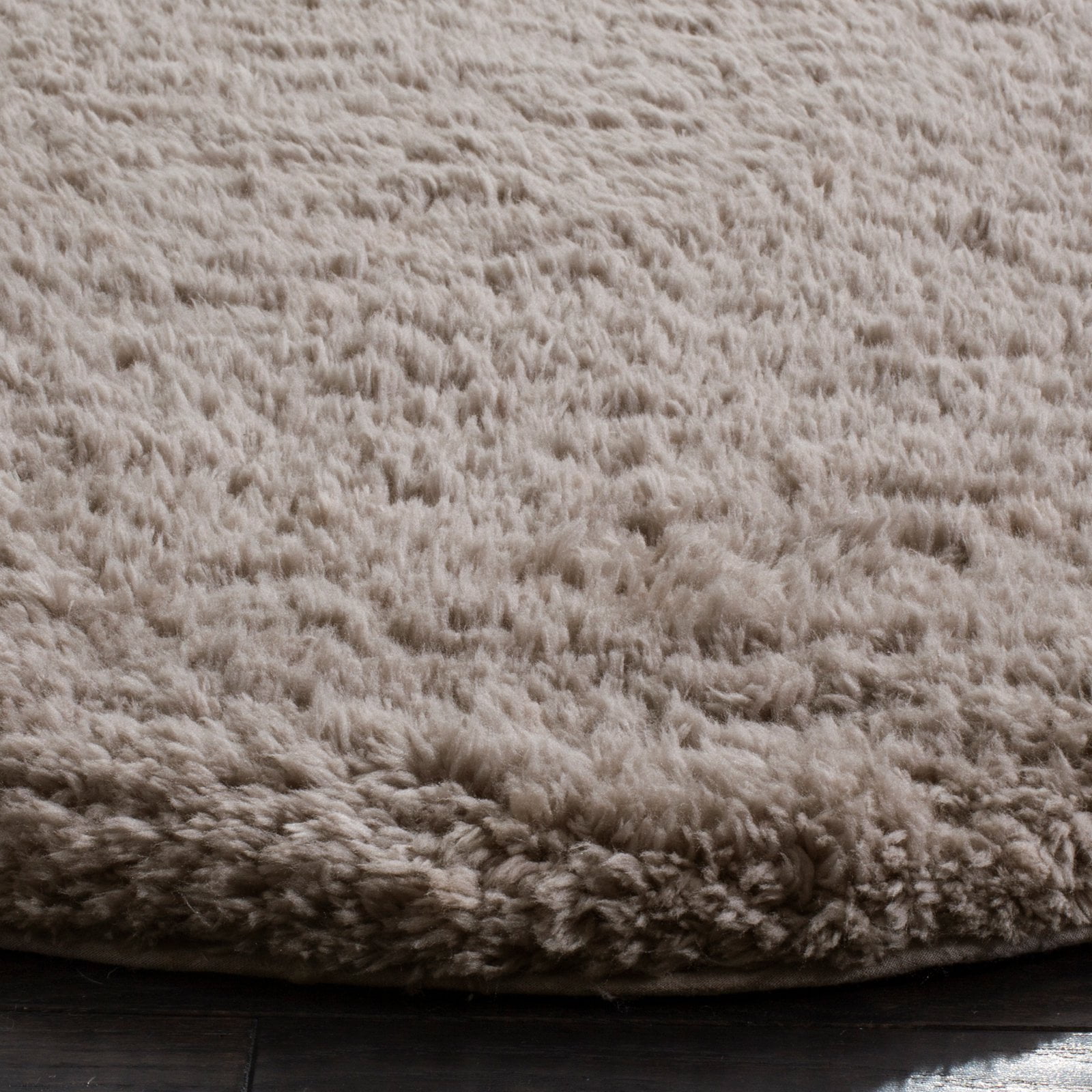 SAFAVIEH Sheep Addie Solid Plush Polyester Shag Runner Rug, Charcoal, 2'3" x 8'