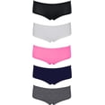 thumbnail image 2 of Women's Boy Shorts Underwear Lot of 5-10 Pack Cotton Assorted Solid Colors, 2 of 8