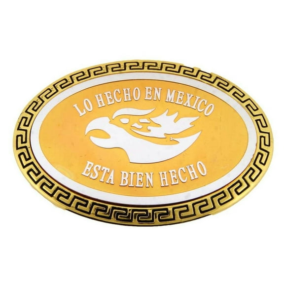 Hecho en Mexico Belt Buckle Made in Mexico Gold Metal Costume Fashion new Style