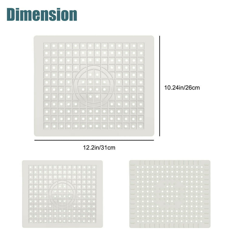 AllTopBargains 2 Pack Kitchen Sink Mat Drain Pad Protector 10 x 12 Non-Slip Rubber Durable