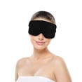 thumbnail image 2 of Miangastore 1Pack Light Blocking Eye Mask Cotton Black Comfortable Blindfold for Travel, 2 of 9