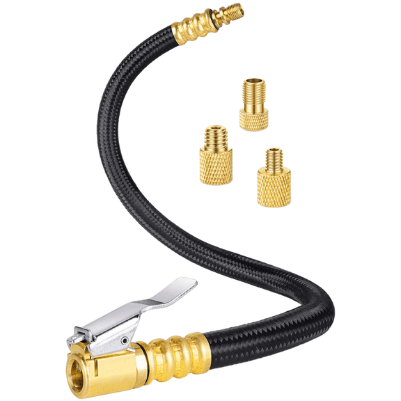 Tire Air Connector Extension Hose With Valve Adapter For Air Compressor Quick