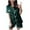 Green 1, variant on Yuzhih Womens Silk Satin Pajamas Set Button down Short Sleeve Top with Shorts Sleepwear Matching Pj Sets