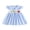 Sky Blue, variant on BemeyourBBs Toddler Baby Girl Back to School Dress KidsKindergarten Outfits Little Baby Girl Gingham Plaid Summer Dress Flying Sleeve Stationery Apple Embroidered Doll Collar Casual A Line Dress