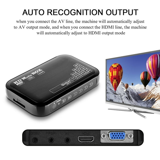 Lecteur Multimédia Mini Box Full HD 1080p Lecteur Multimédia Box 1080p Support MMC RMVB MP3 AVI MKV