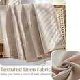 thumbnail image 5 of Curtainking Linen Curtains 84 Inch Length for Living Room Farmhouse Rod Pocket Back Tab Light Filtering Window Drapes with Lined for Bedroom Taupe 2 Panels, 5 of 8
