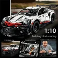 thumbnail image 2 of Technical Racing 911RSR Sport Car 1580PCS 1:10 42096 Model Building Blocks City Mechanical Speed Vehicle Supercar Puzzle Kid Toy, 2 of 7