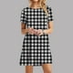 thumbnail image 2 of Vestido de Manga Corta para las Mujeres Casual Impreso Cuello Redondo, Vestido de las Señoras para la Primavera Y el Verano de Uso Diario, 2 of 9