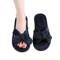 thumbnail image 5 of Taqqpue Open Toe Slipper for Women Women Fashionable Casual Winter Open Toe Home Friendly Soft Cotton Flat Slippers Fuzzy House Slippers Gift for Women, 5 of 6