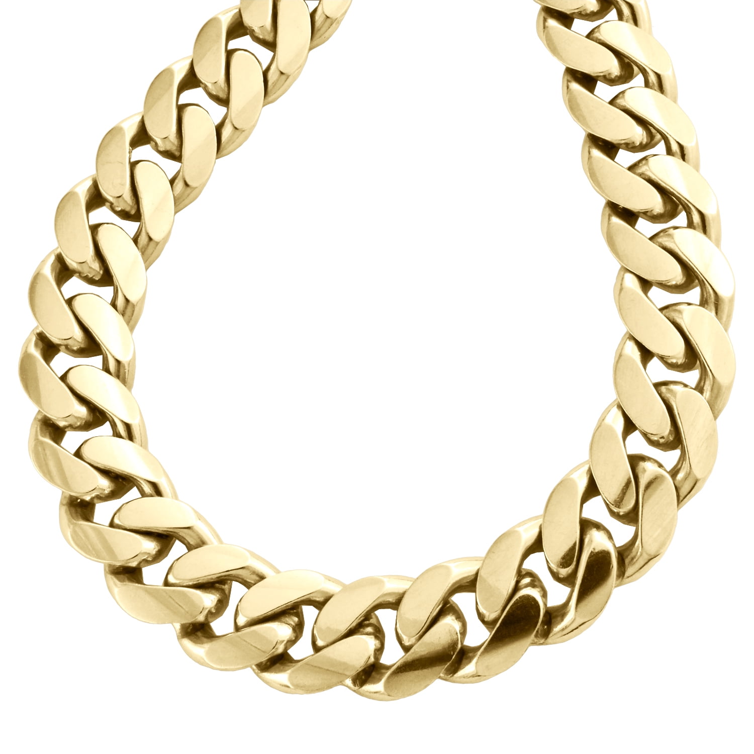 10K Yellow Gold 12.50mm Solid Miami Cuban Link Chain Box Clasp Necklace 22 Inch