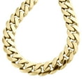 thumbnail image 3 of 10K Yellow Gold 12.50mm Solid Miami Cuban Link Chain Box Clasp Necklace 26 Inch, 3 of 7