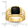thumbnail image 5 of Auriga 14k Yellow Gold AAA Diamond Men's ring Size- 10, 5 of 7