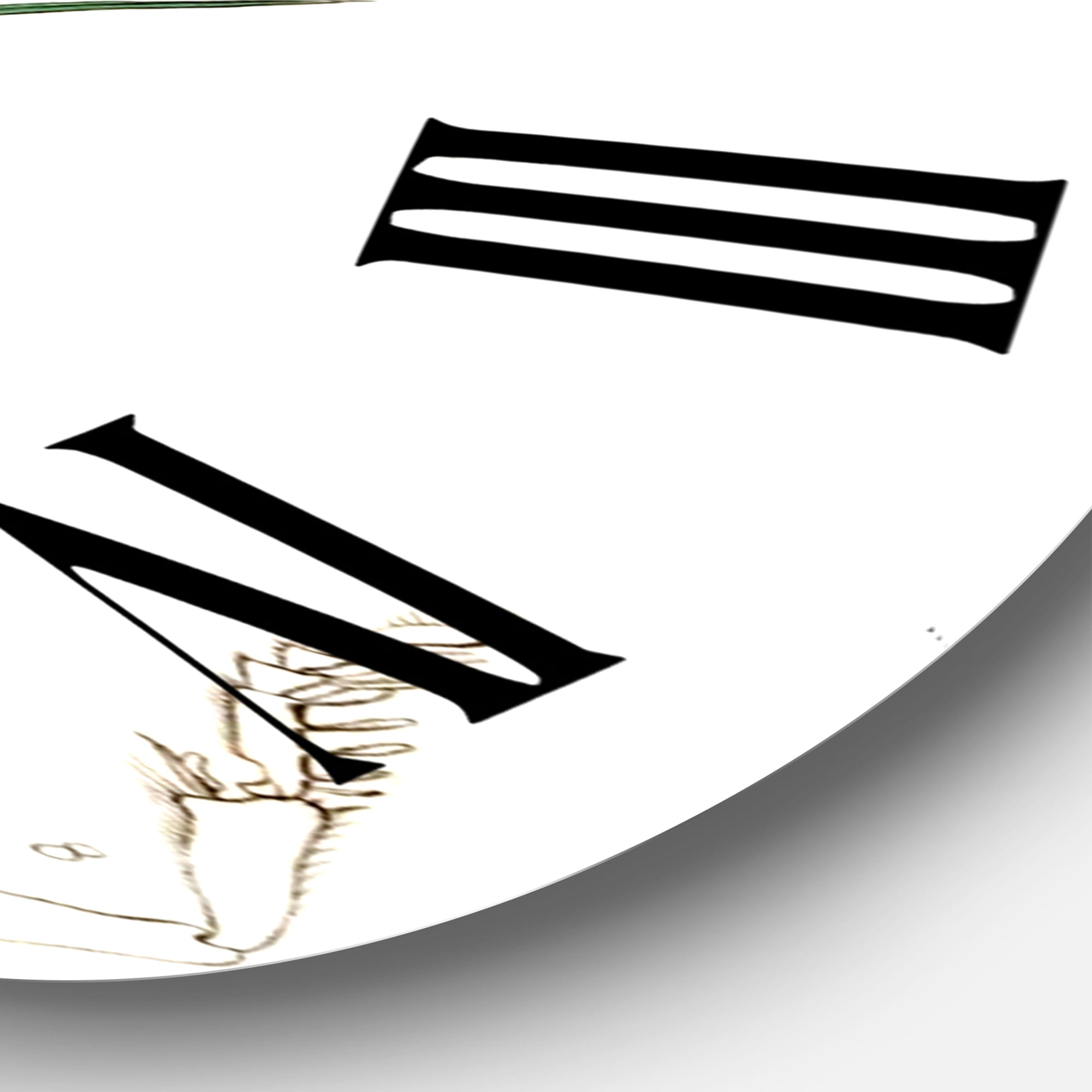Designart 1 in Quartz Farmhouse Wall Clock
