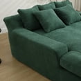 thumbnail image 3 of Upholstered Chenille Fabric 2-seater Lazy Sofa with 5 Back Pillows, Comfy Sofa- Deep Seat Couch for Living Room, Club, Emerald, 3 of 9