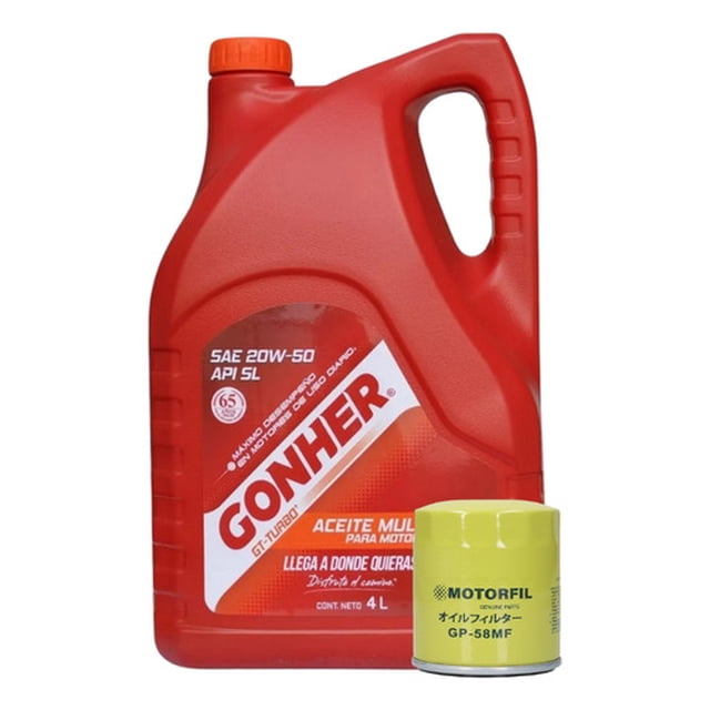 Kit Cambio De Aceite Up 2016 Al 2018 1.0 Aceite Gonher 20w50
