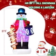 thumbnail image 2 of Muñeco de nieve inflable Litake de 8 pies con luces giratorias LED, 2 of 8