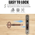 thumbnail image 3 of Monyance Furniture Lock Vintage Cabinet Lock with Accessories - Flush Mount Furniture Decorative Lock(2.56X0.67X0.39Inches), 3 of 10