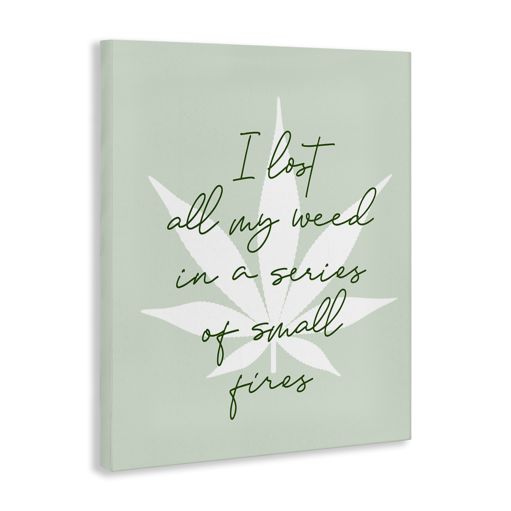 Stupell Industries Funny Weed Saying Novelty & Humor Painting Wrapped Canvas Art Print Wall Art, 30 x 40