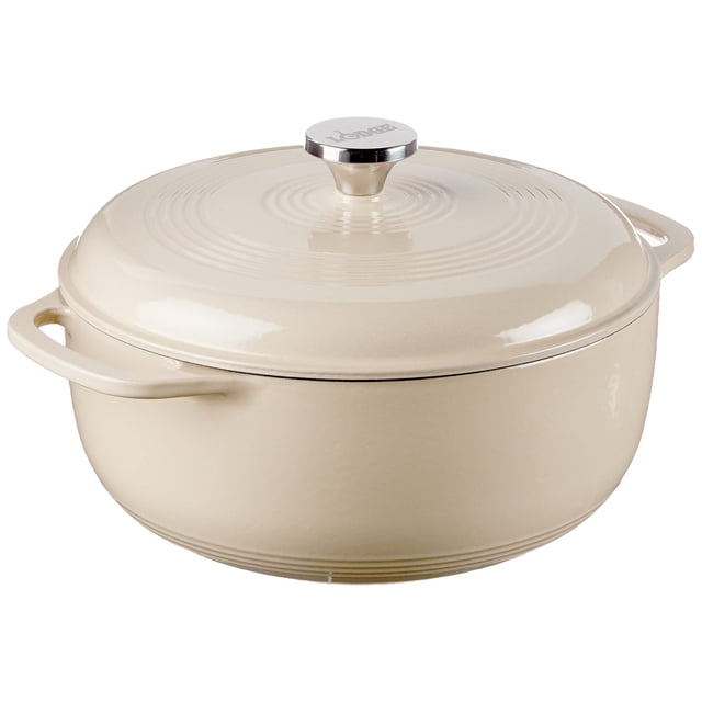 Horno holandés Lodge Essential de hierro fundido esmaltado 5,7 L color Sandalwood