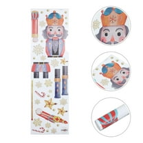 TAILTOSS 1Set Christmas Nutcracker Soldier Wall Stickers Multi Color PVC for Door Wall Window Decoration 40X12X0.02In