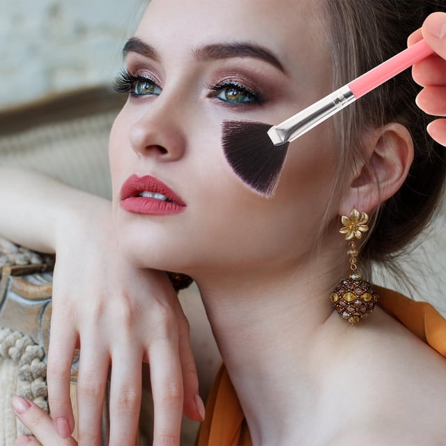 WHAMVOX 4Ud Brochas Para Maquillaje En De Para Rubor Y Polvo Con Mango Largo