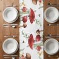 thumbnail image 6 of Gnomes Mushroom Table Runner - 90 Inch Long, Kitchen Dining Table Runner Dresser Scarves, Country Leaves Plants Butterfly Plants Farmhouse Decor for Coffee Tables Wedding Party Banquet, 6 of 8