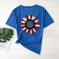thumbnail image 2 of Camisas de Manga Corta para las Mujeres Moda Casual Impresión Cuello Redondo Suéter Tee Blusas, 2 of 7