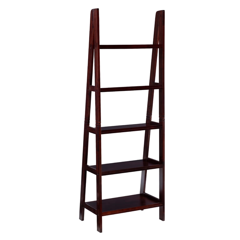 Linon Edson 5-Shelf Ladder Bookcase, 72 Inches, Espresso photo 7
