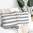 thumbnail image 2 of White and Grey Throw Pillow Covers Home Decor 18x18 Inch, Grey Decorative Pillowcase Cushion Cover Soft for Bed Sofa Couch, 2 Sets, 2 of 6