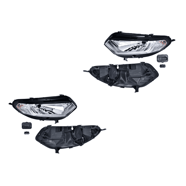 Par de FAROS ECOSPORT 2013 al 2017 DEPO Eléctrico C/LEDS
