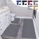thumbnail image 1 of Juego de 3 Alfombrillas de Baño de Espuma Grandes, Suaves, Antideslizantes, Absorbentes de Agua y de Terciopelo, Lavables. Disponibles En Gris, Caqui, Gris Oscuro, Azul y Rojo., 1 of 7