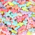 thumbnail image 1 of FLAMEEN 500pcs Cross Beads Acrylic Chunky Candy Color Cross Beads For DIY Jewelry Making,Chunky Cross Beads,Cross Spacer Beads, 1 of 8