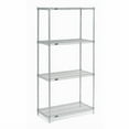 thumbnail image 2 of Nexel® 4 Shelf Nexelate® Silver Epoxy Wire Shelving Unit Starter 36"W x 18"D x 86"H, 2 of 4