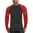 thumbnail image 2 of Playera Manga Ranglan Manga Larga Cuerpo Color Gris Oxford, 2 of 3