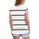 thumbnail image 4 of Eres Más Que una Camisa de Puntuación de Prueba Sexy de Manga Corta Lentejuelas Suelta Camisa de Blusa con Cuello en V, Poliéster, 4 of 8