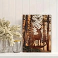 thumbnail image 2 of Qisvanset Rustic Deer Silhouette Forest Canvas Wall Art 15.75x11.81 Inches, 2 of 8